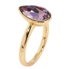 Кольцо Xuping цвет 18K с кристаллами Swarovski Кристалл капля Light Amethyst 15х11мм; фото №2