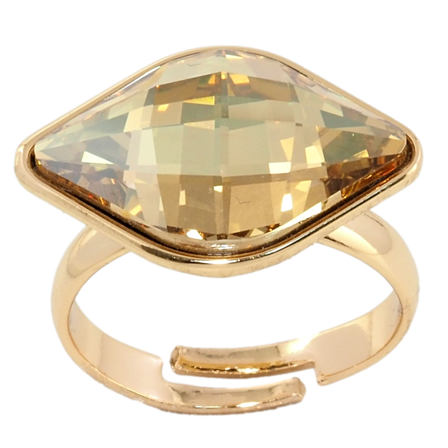 Кольцо Xuping цвет 18K с кристаллами Swarovski Крупный Граненый Кристалл Topaz, 21х14мм фото №1 Кольцо Xuping цвет 18K с кристаллами Swarovski Крупный Граненый Кристалл Topaz, 21х14мм фото №1