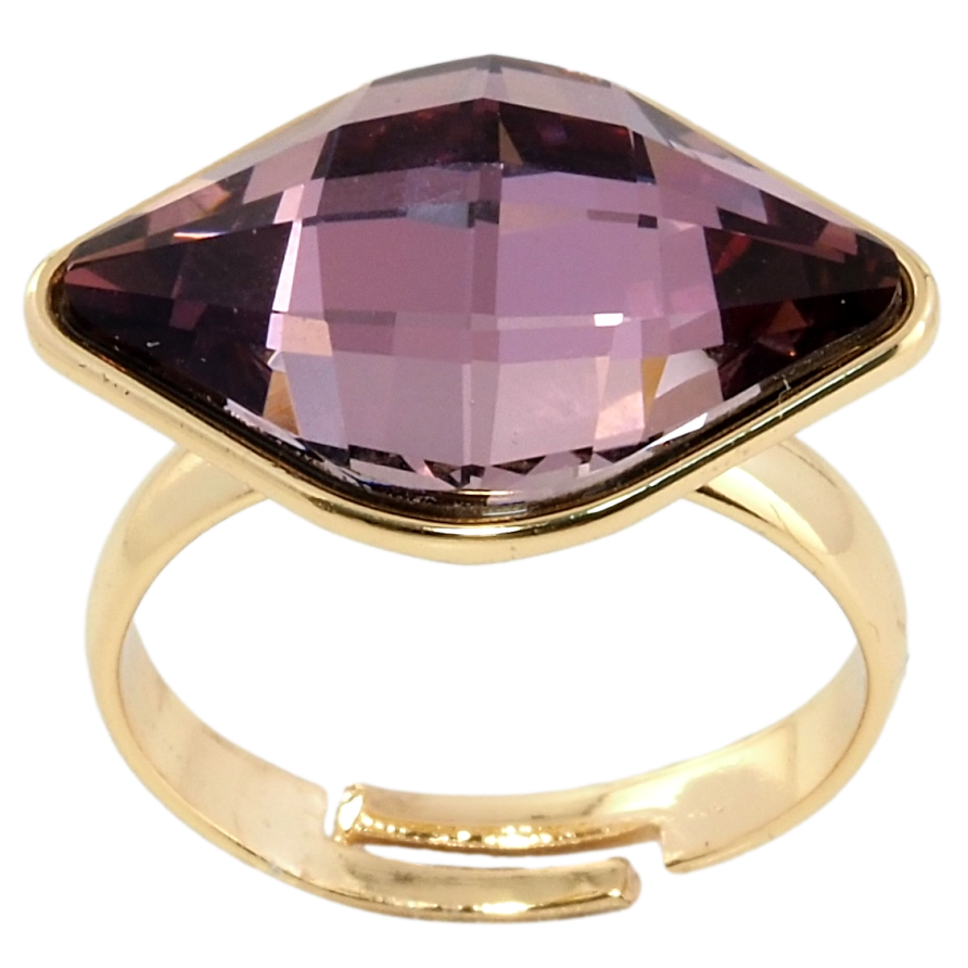 Кольцо Xuping цвет 18K с кристаллами Swarovski Крупный Граненый Кристалл Burgundy, 21х14мм фото №1 Кольцо Xuping цвет 18K с кристаллами Swarovski Крупный Граненый Кристалл Burgundy, 21х14мм фото №1