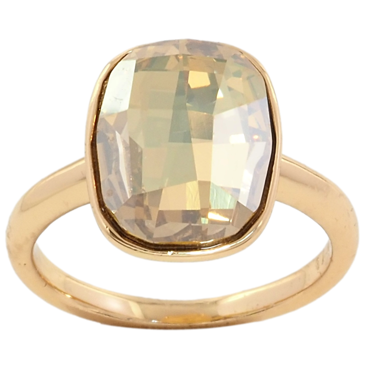 Каблучка Xuping колір 18K із кристалами Swarovski Кристал Topaz,15х12мм фото №2 Каблучка Xuping колір 18K із кристалами Swarovski Кристал Topaz,15х12мм фото №2