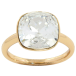 Кольцо Xuping цвет 18K с кристаллами Swarovski Граненный кристалл Clear, 13х13 фото №1