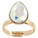 Кольцо Xuping цвет 18K с кристаллами Swarovski Крупный Кристалл АВ в огранке капля, 11х15мм фото №1 Кольцо Xuping цвет 18K с кристаллами Swarovski Крупный Кристалл АВ в огранке капля, 11х15мм фото №1