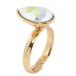 Кольцо Xuping цвет 18K с кристаллами Swarovski Крупный Кристалл АВ в огранке капля, 11х15мм фото №2 Кольцо Xuping цвет 18K с кристаллами Swarovski Крупный Кристалл АВ в огранке капля, 11х15мм фото №2