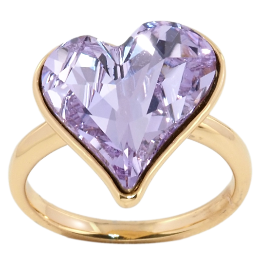 Каблучка Xuping колір 18K з кр-ми Swarovski Кристальне серце Tanzanite фото №1