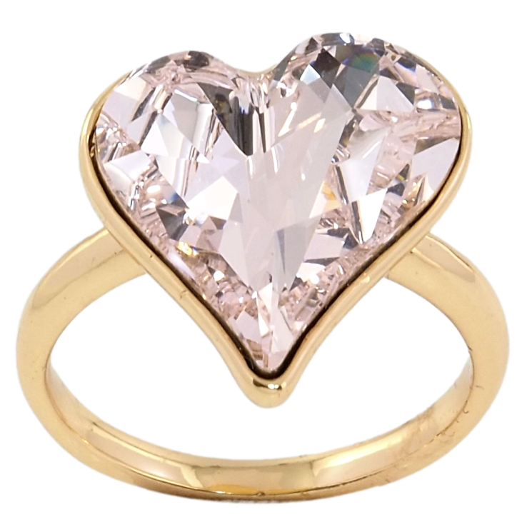 Каблучка Xuping колір 18K з кр-ми Swarovski Кристальне серце Light Rose фото №5 Каблучка Xuping колір 18K з кр-ми Swarovski Кристальне серце Light Rose фото №5