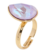 Каблучка Xuping колір 18K з кр-ми Swarovski Light Amethyst Delite (19х14мм) в ограновуванні крапля фото №2
