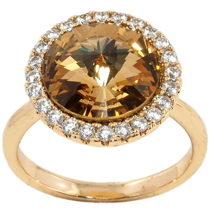 Кольцо Xuping цвет 18K с кр-ми Swarovski Кристалл Topaz в обрамлении кристаллов ø 16мм фото №16 Кольцо Xuping цвет 18K с кр-ми Swarovski Кристалл Topaz в обрамлении кристаллов ø 16мм фото №16