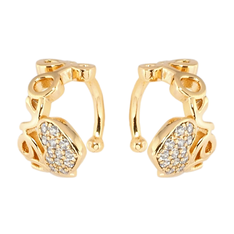 Сережки Xuping Позолота 18K кафи Love фото №1 Сережки Xuping Позолота 18K кафи Love фото №1