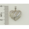 Кулон Xuping Родій Різьблене серце з цирконієм для ланцюжка до 2мм фото №2