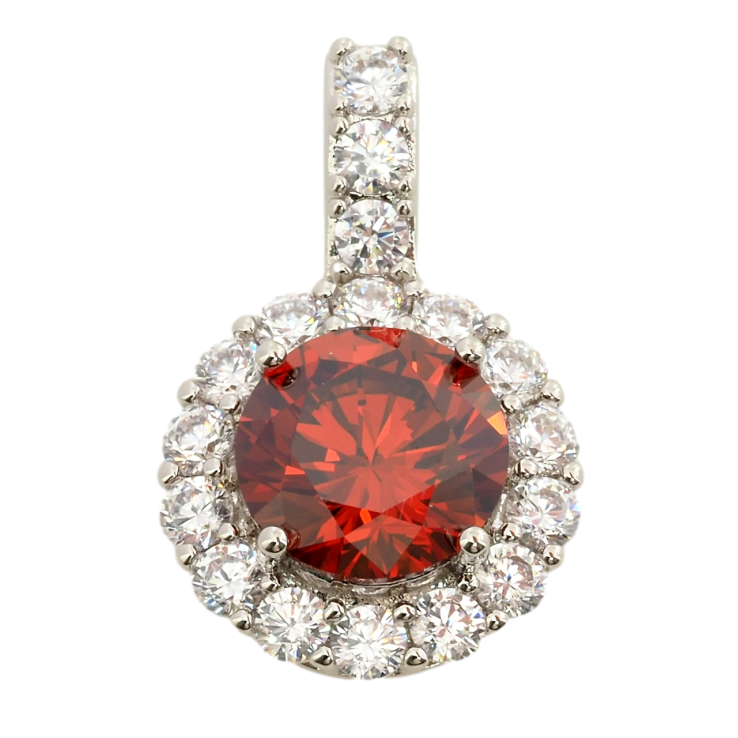 Кулон Xuping Родій Синій фіаніт в обрамленні цирконію, ø 14мм для ланцюжка до 3мм фото №23