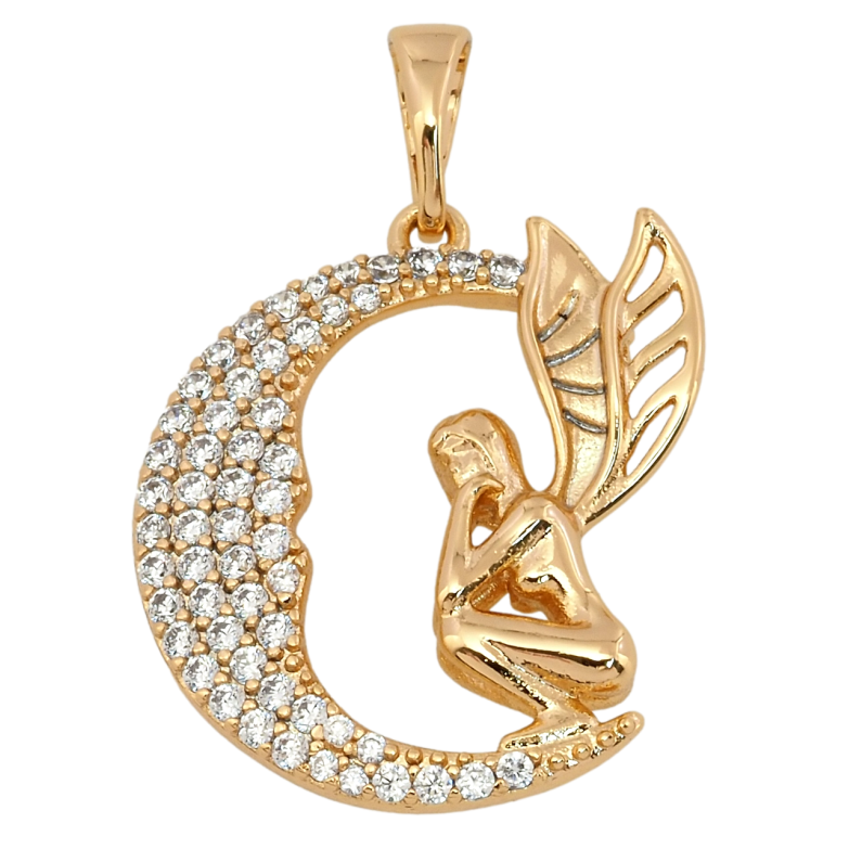 Кулон Xuping Позолота 18K Фея для ланцюжка до 3 мм фото №1 Кулон Xuping Позолота 18K Фея для ланцюжка до 3 мм фото №1