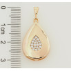 Кулон Xuping Позолота 18K Крапелька з цирконієм для ланцюжка до 5мм фото №2 Кулон Xuping Позолота 18K Крапелька з цирконієм для ланцюжка до 5мм фото №2