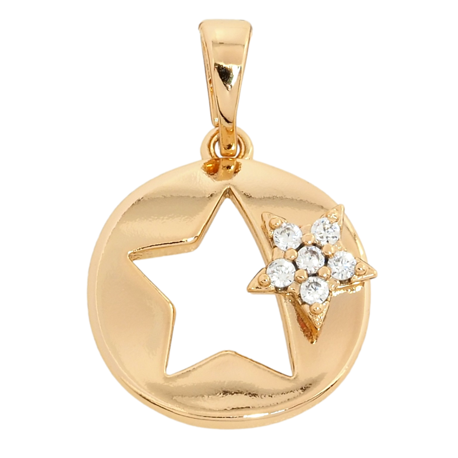 Кулон Xuping Позолота 18K Узор звезды для цепочки до 5мм фото №1