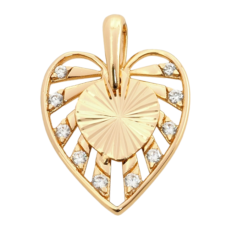 Кулон Xuping Позолота 18K Декоративне серце з цирконієм для ланцюжка до 3мм фото №21