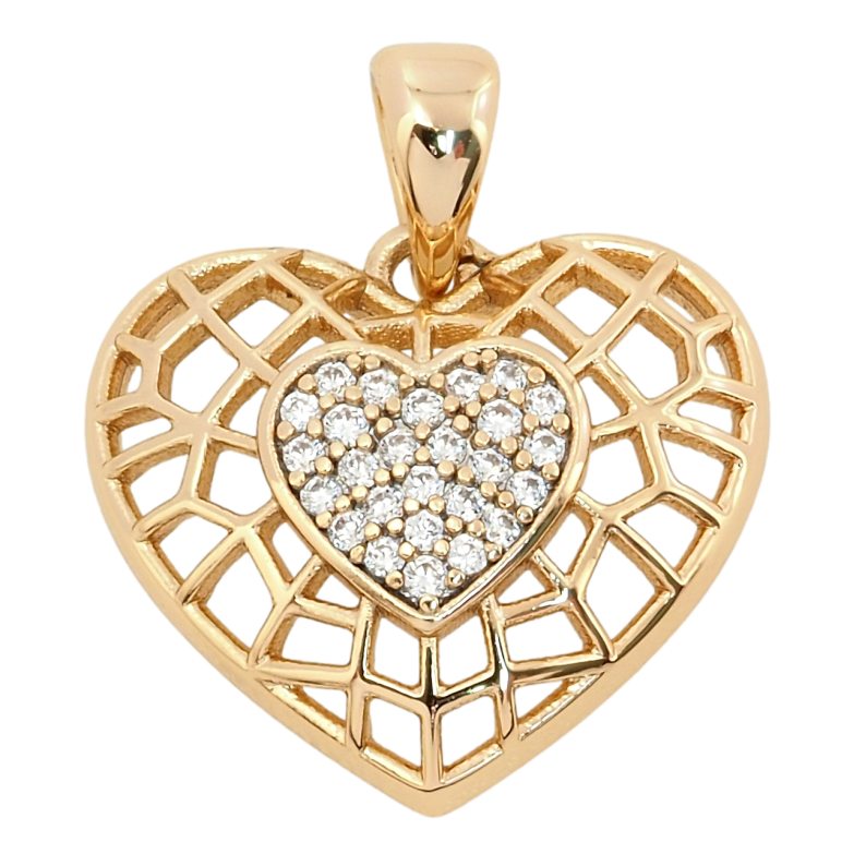 Кулон Xuping Позолота 18K Різне серце з цирконієм для ланцюжка до 3 мм фото №1 Кулон Xuping Позолота 18K Різне серце з цирконієм для ланцюжка до 3 мм фото №1