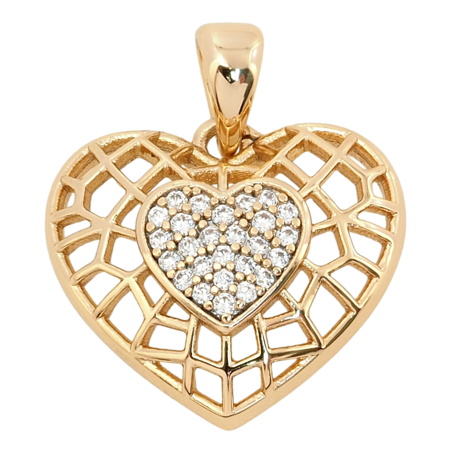 Кулон Xuping Позолота 18K Різне серце з цирконієм для ланцюжка до 3 мм фото №1 Кулон Xuping Позолота 18K Різне серце з цирконієм для ланцюжка до 3 мм фото №1