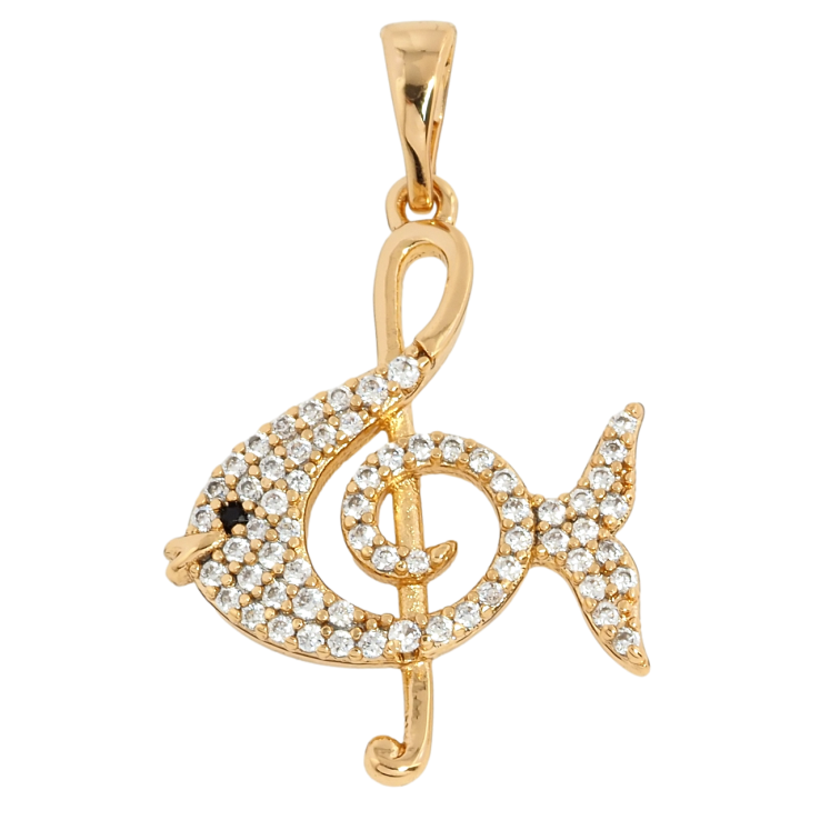 Кулон Xuping Позолота 18K Рибка-Скрипковий ключ для ланцюжка до 5мм фото №22