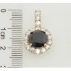 Кулон Xuping Позолота 18K Черный фианит в обрамлении циркония, ø 14мм для цепочки до 3мм фото №2 Кулон Xuping Позолота 18K Черный фианит в обрамлении циркония, ø 14мм для цепочки до 3мм фото №2