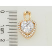 Кулон Xuping Позолота 18K Серце з фіанітом та цирконієм для ланцюжка до 3мм. фото №3 Кулон Xuping Позолота 18K Серце з фіанітом та цирконієм для ланцюжка до 3мм. фото №3
