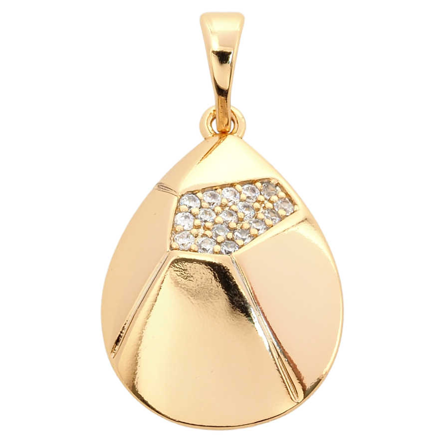 Кулон Xuping Позолота 18K Капелька с цирконием для цепочки до 5мм фото №1 Кулон Xuping Позолота 18K Капелька с цирконием для цепочки до 5мм фото №1