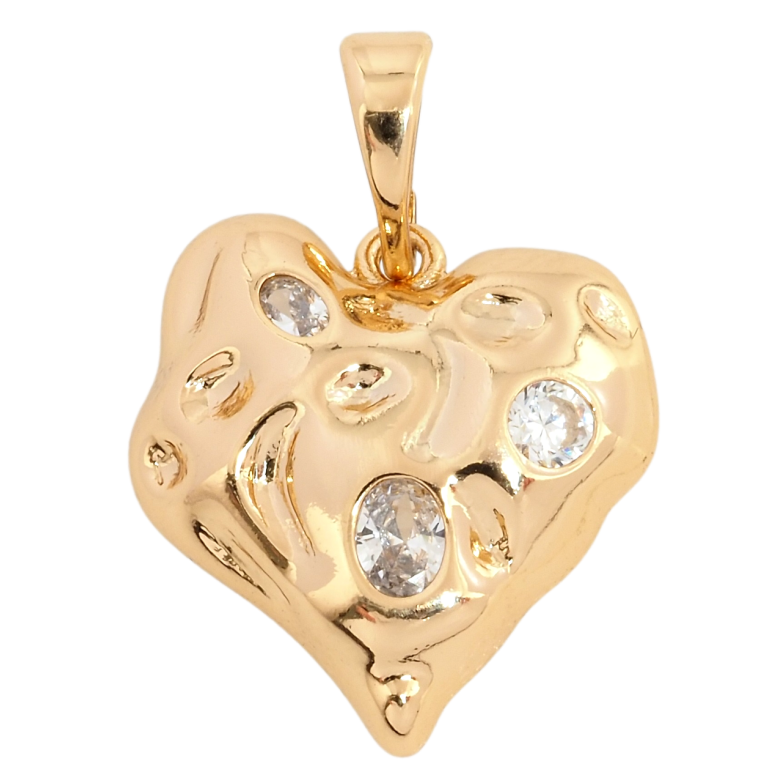 Кулон Xuping Позолота 18K Серце з цирконієм для ланцюжка до 5мм фото №1 Кулон Xuping Позолота 18K Серце з цирконієм для ланцюжка до 5мм фото №1