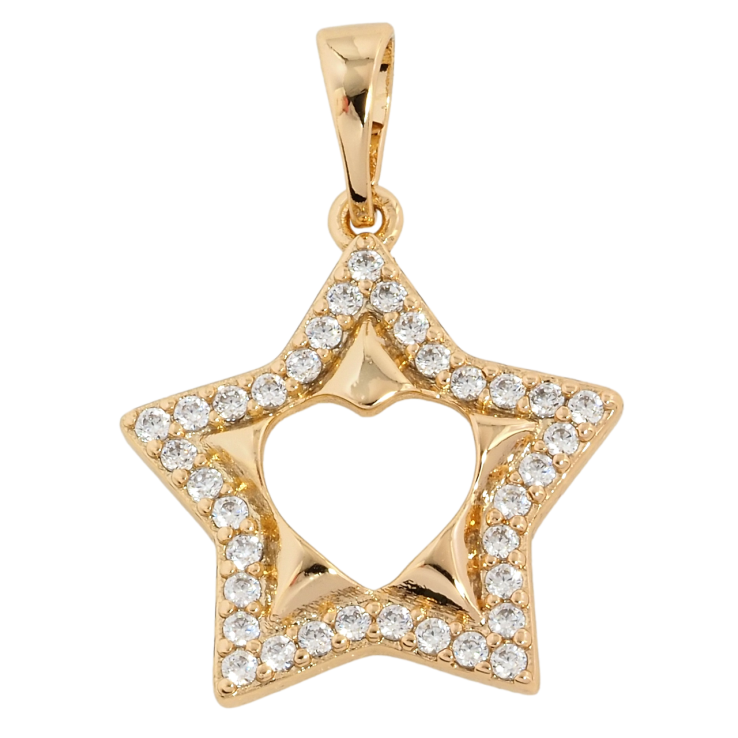 Кулон Xuping Позолота 18K Звезда с узором сердечко для цепочки до 5мм фото №25 Кулон Xuping Позолота 18K Звезда с узором сердечко для цепочки до 5мм фото №25