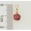 Кулон Xuping Позолота 18K Червоний фіаніт, ø 6мм для ланцюжка до 5мм фото №2