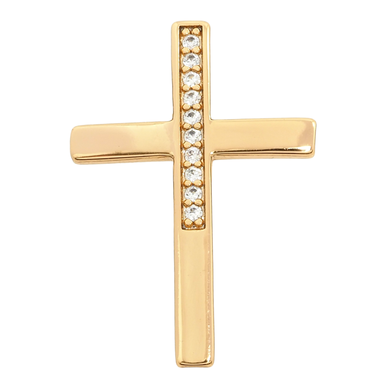 Кулон Xuping Позолота 18K Крест с дорожкой циркония для цепочки до 2мм фото №1 Кулон Xuping Позолота 18K Крест с дорожкой циркония для цепочки до 2мм фото №1