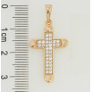Кулон Xuping Позолота 18K Крест с инкрустацией цирконием для цепочки до 5мм фото №2