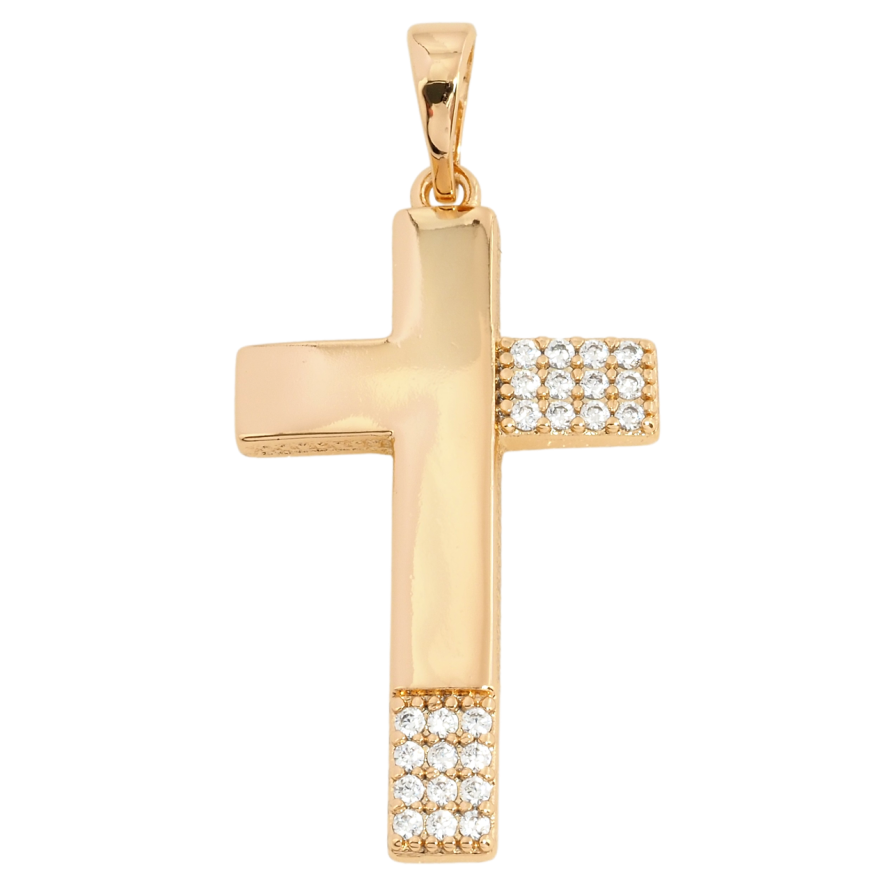 Кулон Xuping Позолота 18K Крест с инкрустацией цирконием для цепочки до 5мм фото №1 Кулон Xuping Позолота 18K Крест с инкрустацией цирконием для цепочки до 5мм фото №1