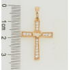 Кулон Xuping Позолота 18K Крест с цирконием и сердечком для цепочки до 5мм фото №2 Кулон Xuping Позолота 18K Крест с цирконием и сердечком для цепочки до 5мм фото №2