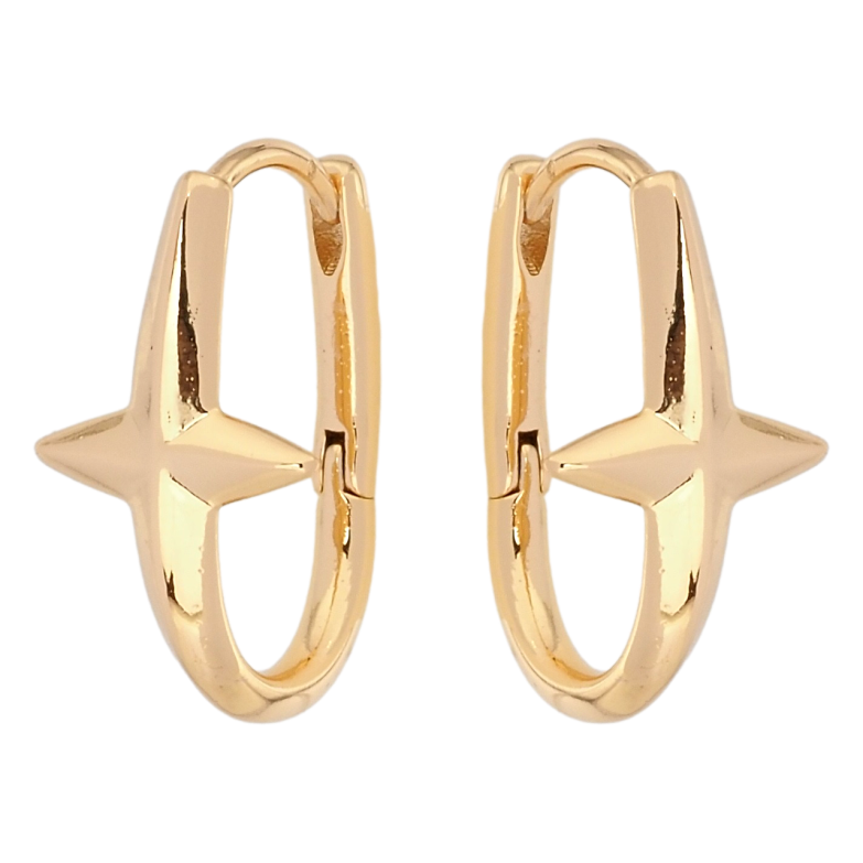 Серьги Xuping Позолота 18K колечки Звезды фото №1
