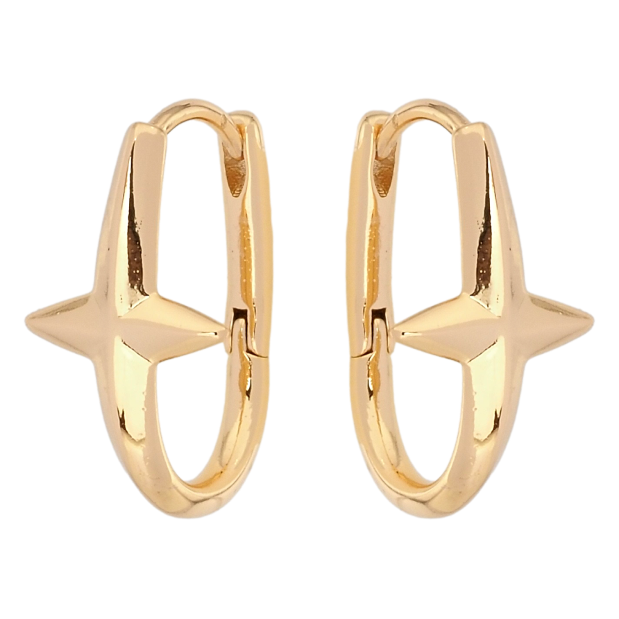 Серьги Xuping Позолота 18K колечки Звезды фото №1
