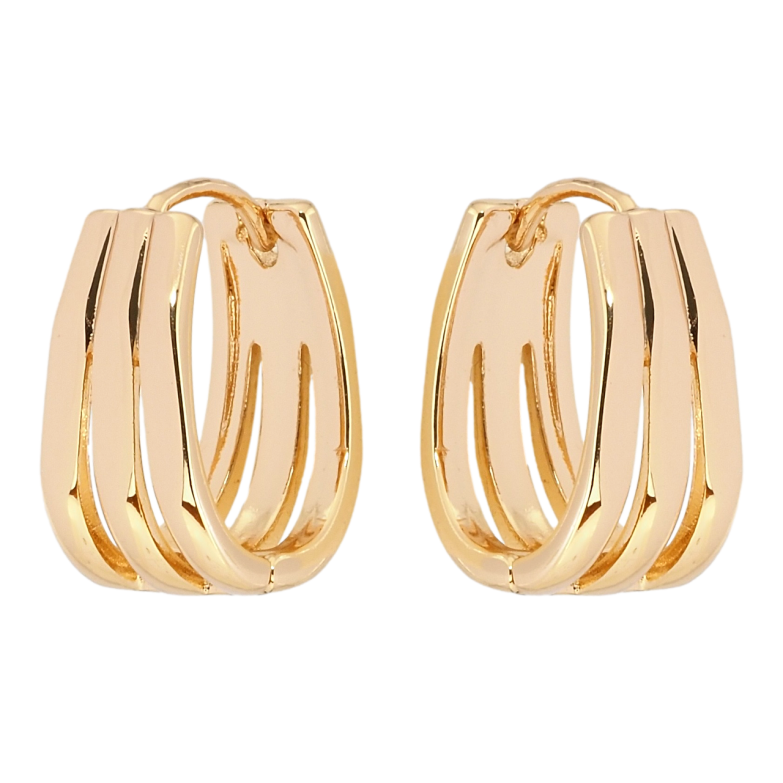 Серьги Xuping Позолота 18K колечки Декоративные фото №4