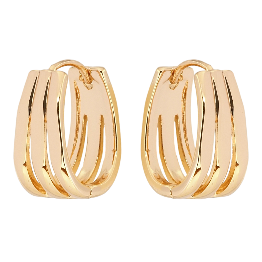 Серьги Xuping Позолота 18K колечки Декоративные фото №1