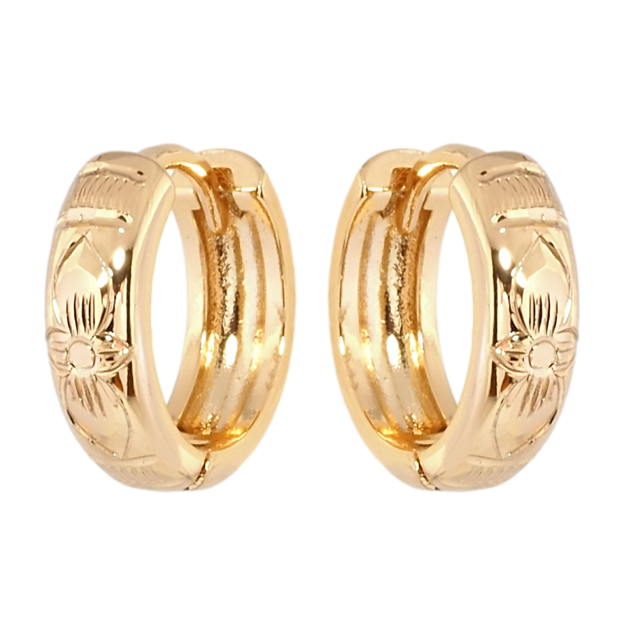 Сережки Xuping Позолота 18K колечка Квітковий візерунок фото №1