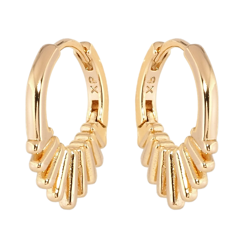 Серьги Xuping Позолота 18K колечки Декоративные фото №1