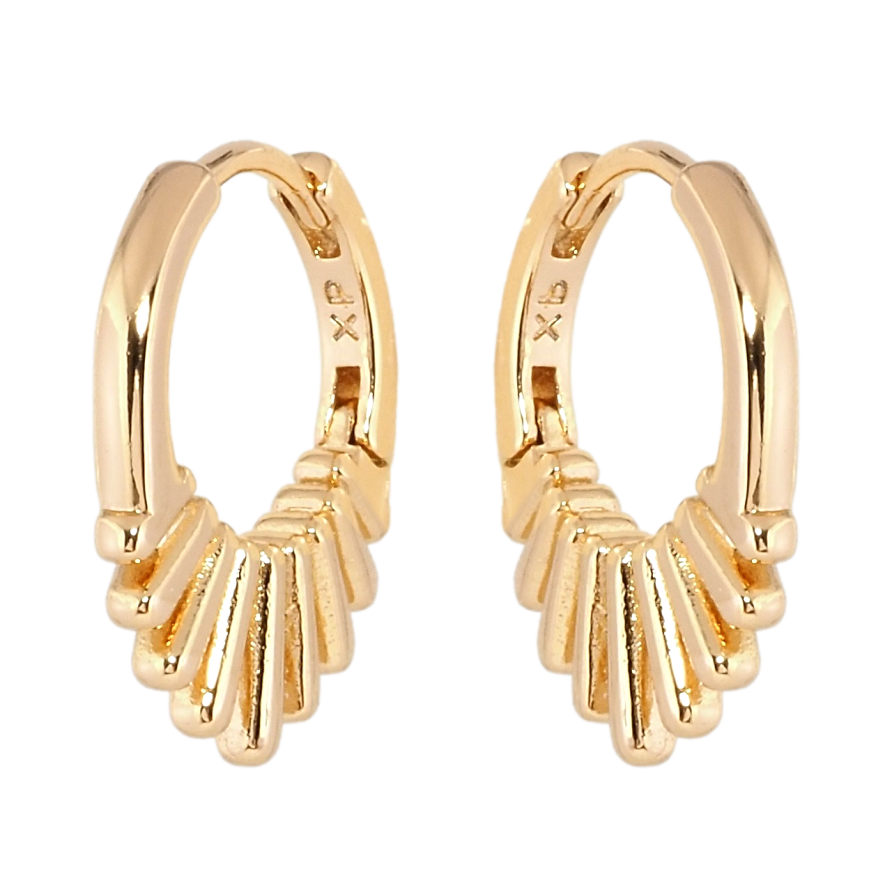 Серьги Xuping Позолота 18K колечки Декоративные фото №1