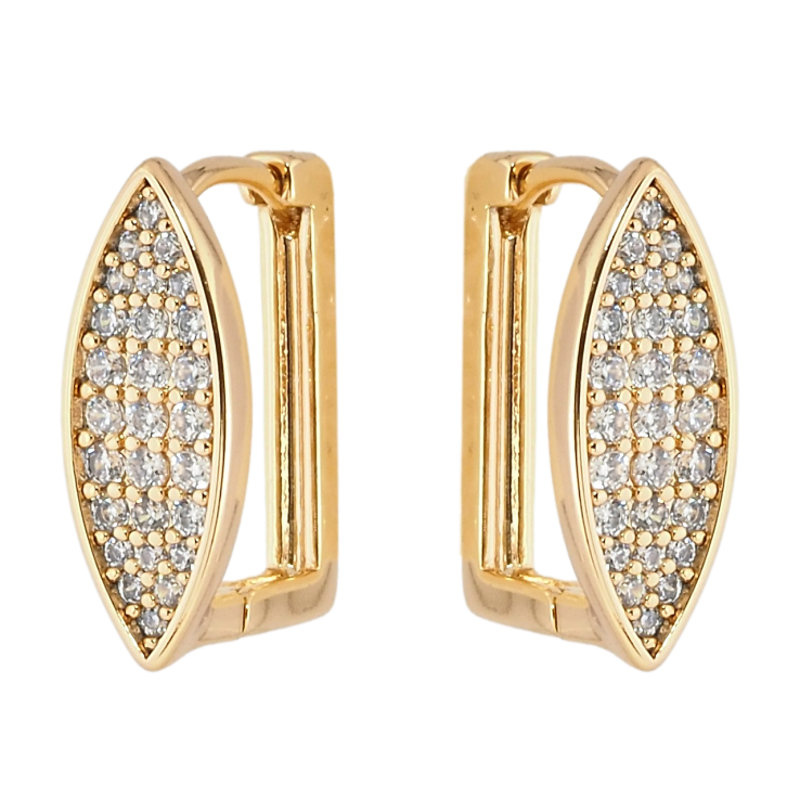 Серьги Xuping Позолота 18K колечки Инкрустация цирконием фото №22 Серьги Xuping Позолота 18K колечки Инкрустация цирконием фото №22