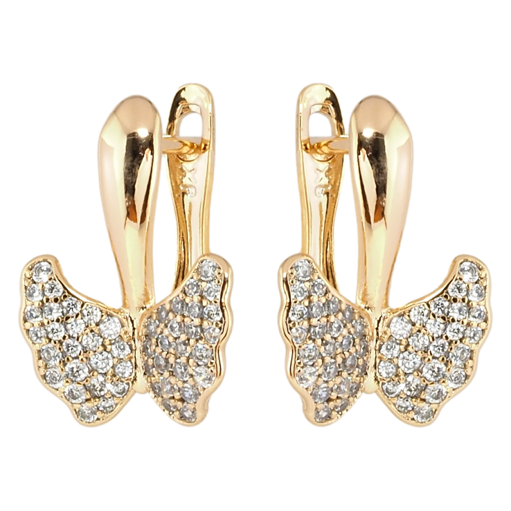 Серьги Xuping Позолота 18K английский замок Инкрустация цирконием фото №13