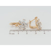 Серьги Xuping Позолота 18K английский замок Кристальные цветочки фото №2