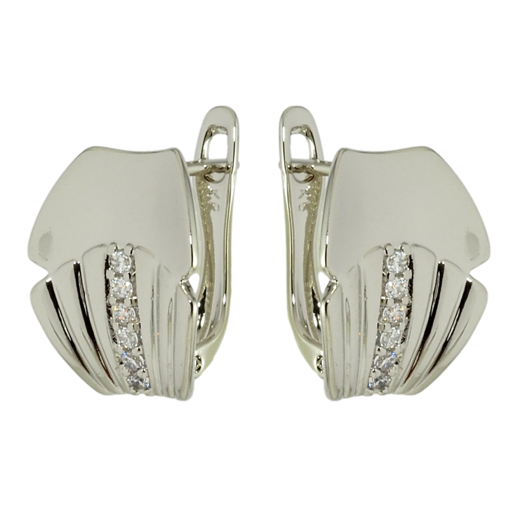 Серьги Xuping Родий английский замок Декоративный узор с цирконием фото №19