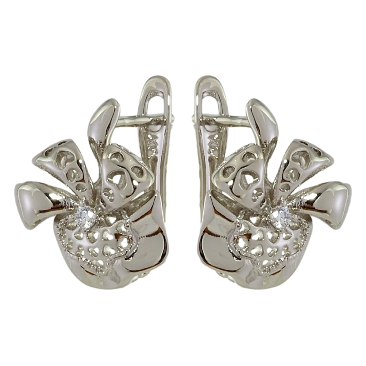 Серьги Xuping Родий английский замок Декоративный узор с цирконием фото №18