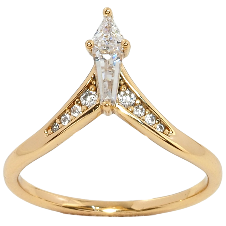 Кольцо Xuping Позолота 18K Кристальный купол фото №23