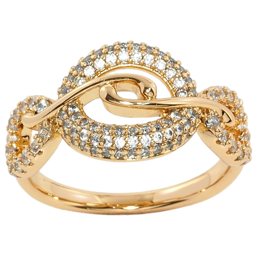 Кольцо Xuping Позолота 18K Инкрустация цирконием фото №1