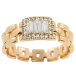 Кольцо Xuping Позолота 18K Браслетный узор с вставкой из циркония фото №1