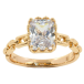 Кольцо Xuping Позолота 18K Узор цепочка с фианитом фото №1