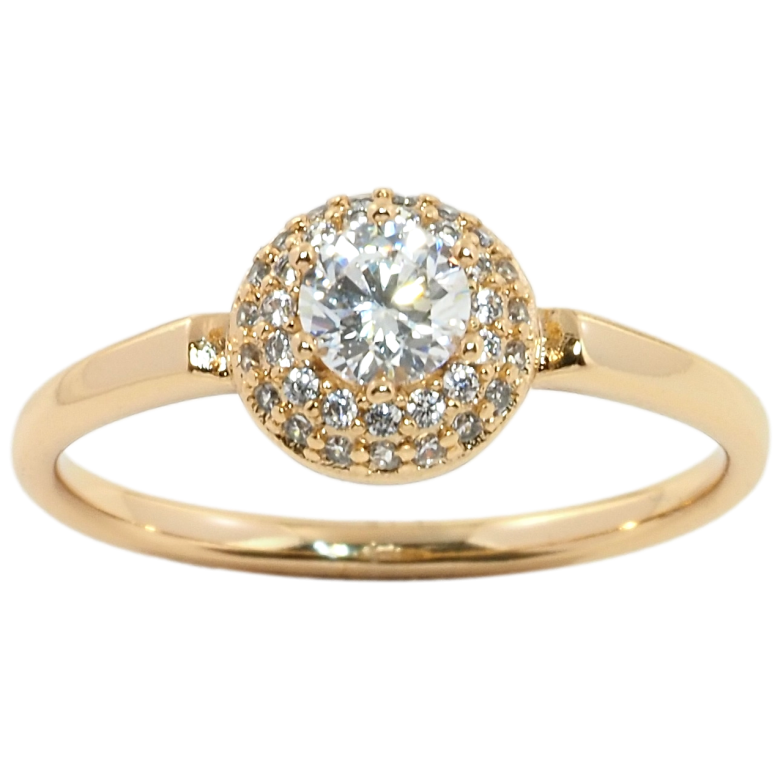 Кольцо Xuping Позолота 18K Инкрустация цирконием фото №1