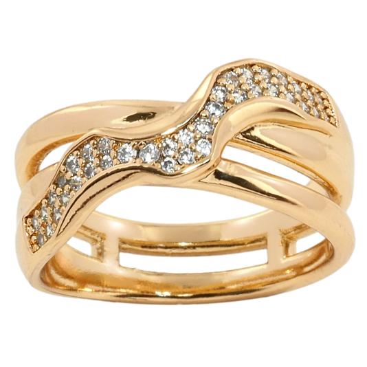Кольцо Xuping Позолота 18K Инкрустация цирконием фото №1 Кольцо Xuping Позолота 18K Инкрустация цирконием фото №1