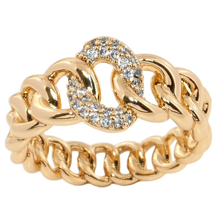 Кольцо Xuping Позолота 18K Цепочка с инкрустацией цирконием фото №15 Кольцо Xuping Позолота 18K Цепочка с инкрустацией цирконием фото №15